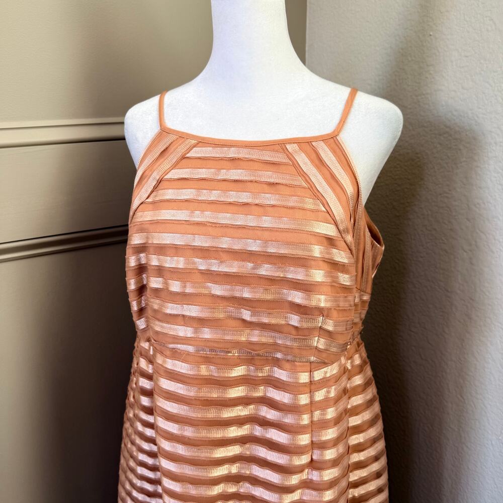A Pea in the Pod Maternity Peach Strappy Special Occasion Dress β Size M - Picture 2 of 5